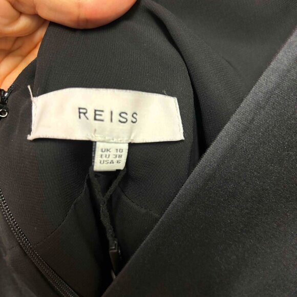 Reiss Laura Plunge Neck Dress Sz 6 - Picture 4 of 4